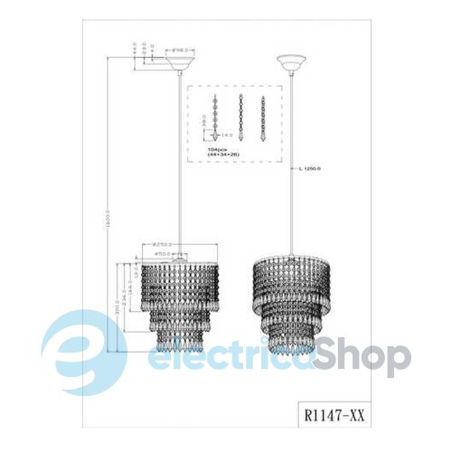 Люстра TRIO Orient R1147-06