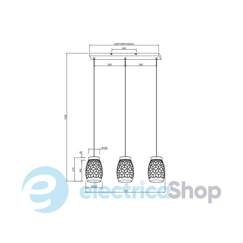 Подвесной светильник TRIO R31573031 BIDAR