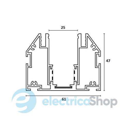 Магнітний шинопровід для натяжної стелі Nowodvorski LVM Recessed Track 2M 70157