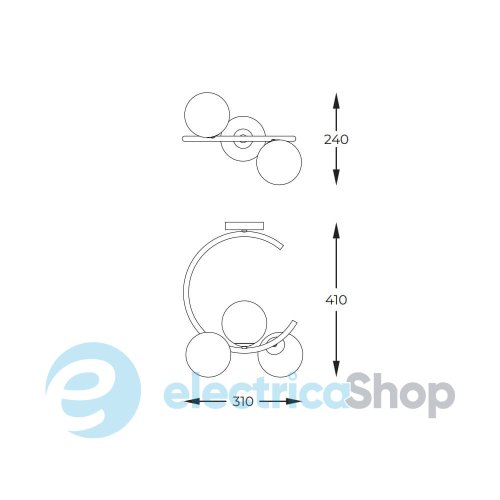 Люстра Zuma Line MOLECULE C0454-03Q-F7AA