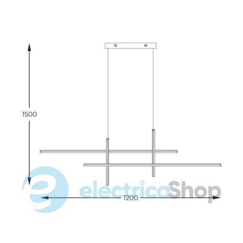 Люстра Zuma Line EDGE 22008P-BK/GD