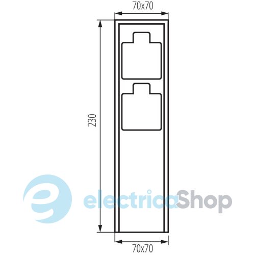 Стовпчик з розеткою Kanlux Dasto IP44 36585 