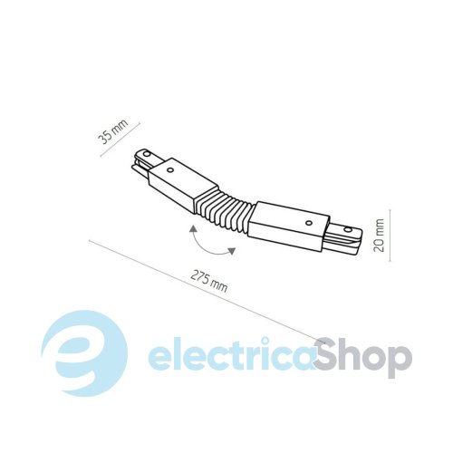Гнучкий конектор Zuma Line WHITE 1-PHASE ELASTIC COUPLING однофазний 2030