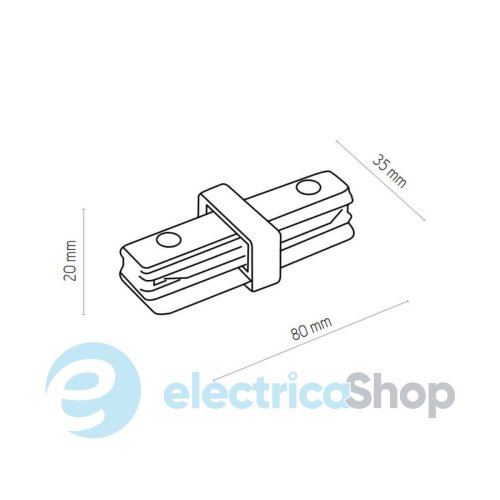 Прямой коннектор Zuma Line BLACK 1-PHASE I-COUPLING однофазный 2050