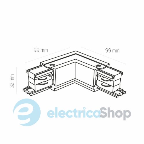 L-коннектор Zuma Line WHITE 3-PHASE L-COUPLING трехфазный 8000