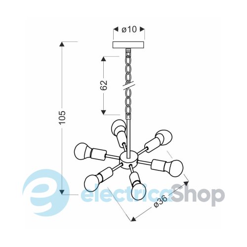 Люстра Candellux SPARTA 36-09395
