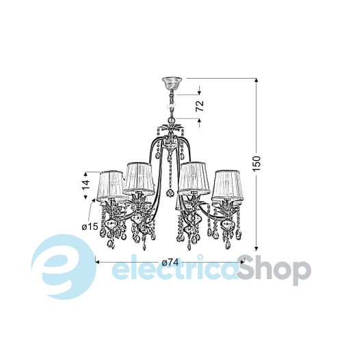 Люстра Candellux ADONIS 38-13873