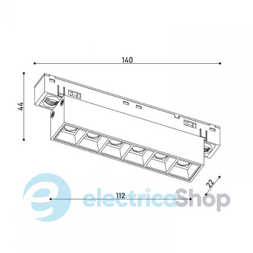 Світильник лінійний 6W 30° 3000К Osram3030 480LM KDMG-LINE112 DL 6W 3K BK
