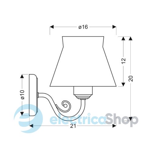 Бра Candellux Zefir 21-73785