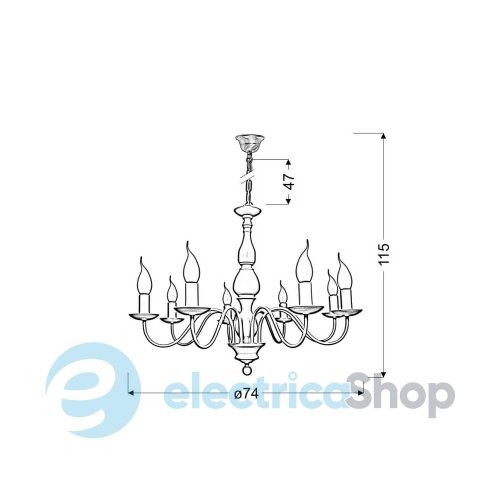 Люстра Candellux BELLAGIO 38-96510