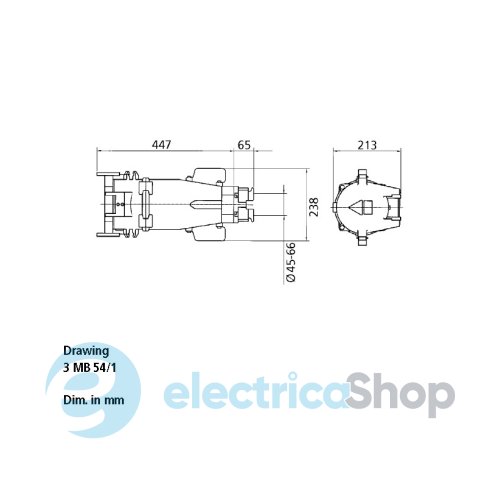 Розетка кабельна 250A 5п 6г 400В, IP67, MENNEKES 75101