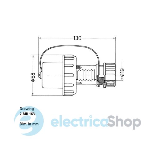 Штекер SCHUKO 16A 2п+З 230В, IP68, MENNEKES (10828)