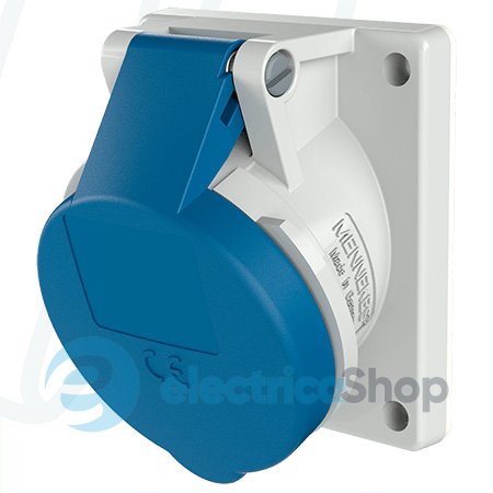 Розетка панельная 16A 3п 6г 230В, IP44 (наклон 20°) с TwinCONTACT, MENNEKES 1632