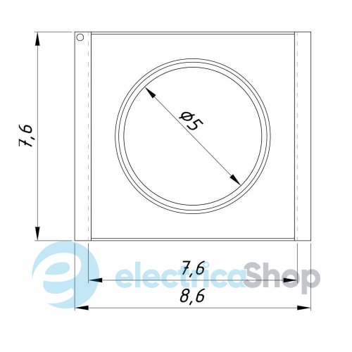 Світильник точковий для стелі Griliato 86 mm сірий RAL 9006 721186.08.08