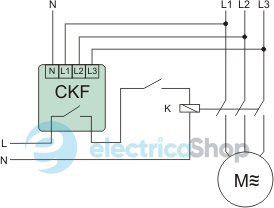 Реле чергування та пропадання фаз CKF-BR F&F, 1хNO/NC, 10А, 3х380/220V~+N, регул.