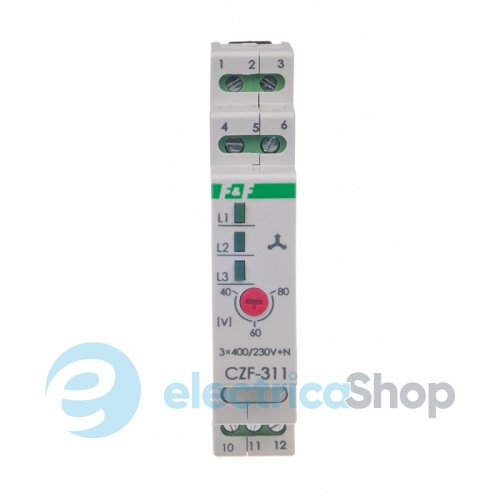 Реле пропадания фаз F&F CZF-311 1ПК 10А 400/230V+N, регул.