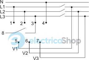Реле пропадания фаз F&F CZF2-B, контроль контактов, 1NO 10А 3x400V/230V~+N, 2LED