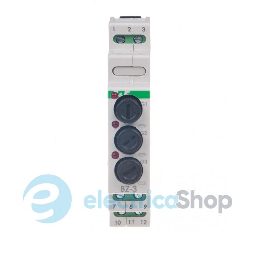 Блок запобіжників BZ-3 F&F 250 V AC/DC (6,3А), 3×LED