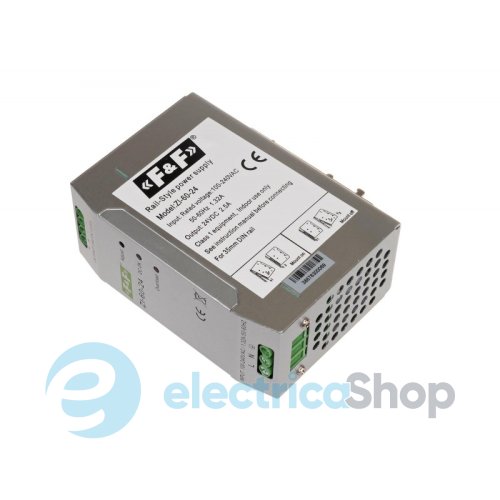 Импульсный блок питания ZI-60-24 F&F DIN 90÷264VАС 120÷370VDС / 24VDC 2.5A (60W)
