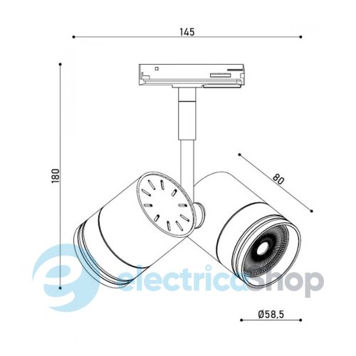 Трековий світильник KLOODI KD-5050/02-2L-BK Track