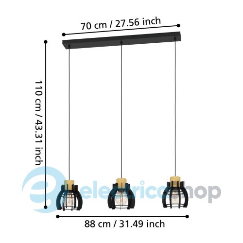 Подвесной светильник Eglo STILLINGTON 1 43925