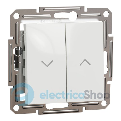 Выключатель кноп. 2-кл. для жалюзи Asfora Schneider Electric EPH1370121 белый (без рамки)