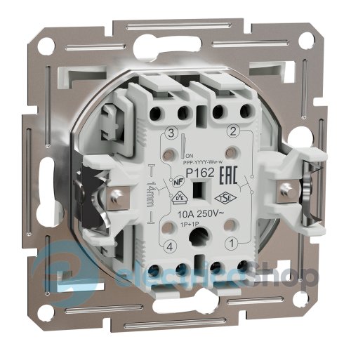 Кнопка 2-кл. Asfora Schneider Electric EPH1170121 белая (без рамки)