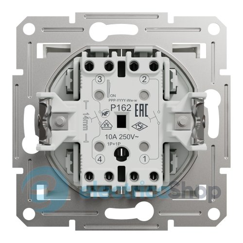 Кнопка 2-кл. Asfora Schneider Electric EPH1170121 белая (без рамки)