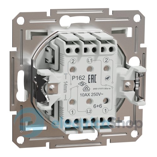 Переключатель 2-кл. Asfora Schneider Electric EPH0670121 белый (без рамки)