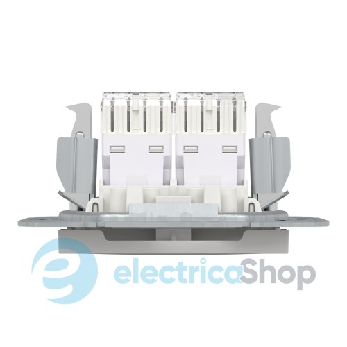 Розетка компьютерная 2-я RJ45 кат.6/UTP Asfora Schneider Electric EPH4870121 белая (без рамки)