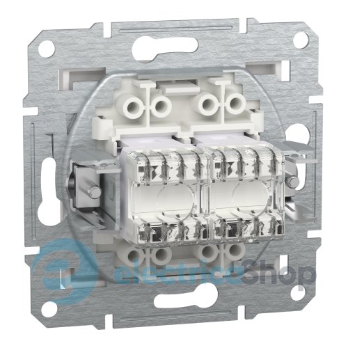 Розетка компьютерная 2-я RJ45 кат.6/UTP Asfora Schneider Electric EPH4870121 белая (без рамки)