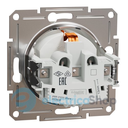 Розетка с заземлением Asfora Schneider Electric EPH2970121 белая (без рамки)