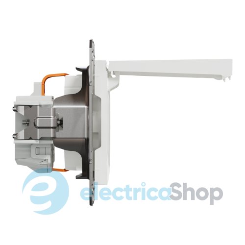Розетка с крышкой с заземлением Asfora Schneider Electric EPH3170121 белая (без рамки)