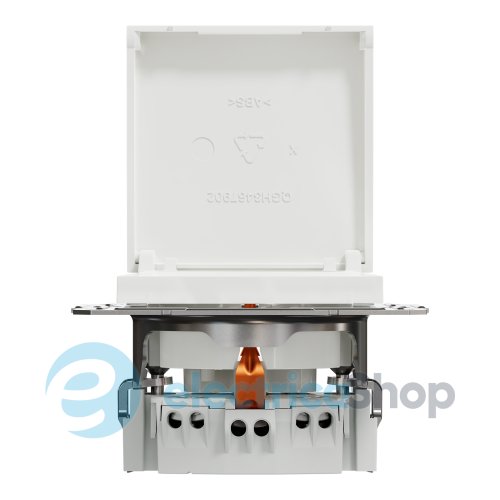Розетка с крышкой с заземлением Asfora Schneider Electric EPH3170121 белая (без рамки)