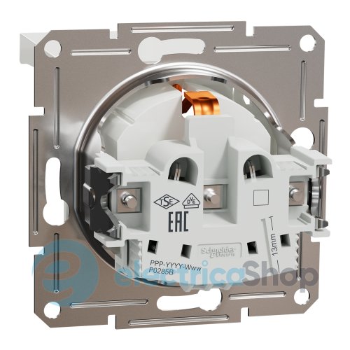 Розетка с крышкой с заземлением Asfora Schneider Electric EPH3170121 белая (без рамки)