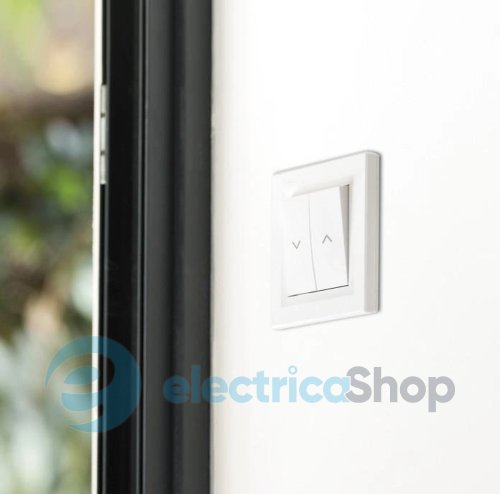 Выключатель кноп. 2-кл. для жалюзи Asfora Schneider Electric EPH1370121 белый (без рамки)