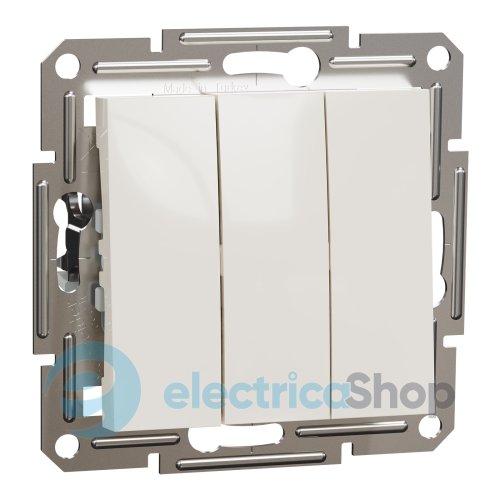 Выключатель 3-кл. Asfora Schneider Electric EPH2170123 крем (без рамки)
