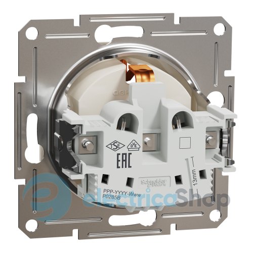 Розетка с заземлением Asfora Schneider Electric EPH2970123 крем (без рамки)