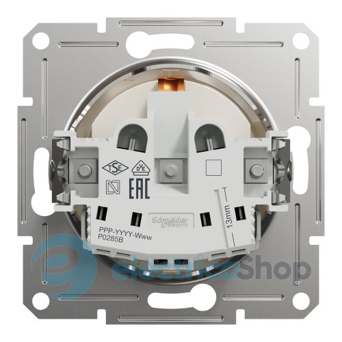 Розетка с заземлением с защ.шт. Asfora Schneider Electric EPH2970223 крем (без рамки)