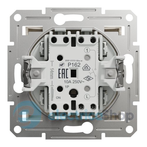 Кнопка 1-кл. самозажимной контакт Asfora Schneider Electric EPH0770123 крем (без рамки)