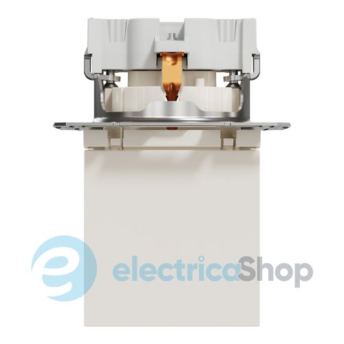 Розетка с крышкой с заземлением Asfora Schneider Electric EPH3170123 крем (без рамки)