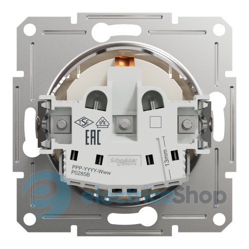 Розетка с крышкой с заземлением Asfora Schneider Electric EPH3170123 крем (без рамки)