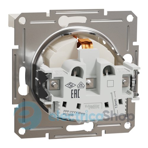Розетка с крышкой с заземлением Asfora Schneider Electric EPH3170123 крем (без рамки)