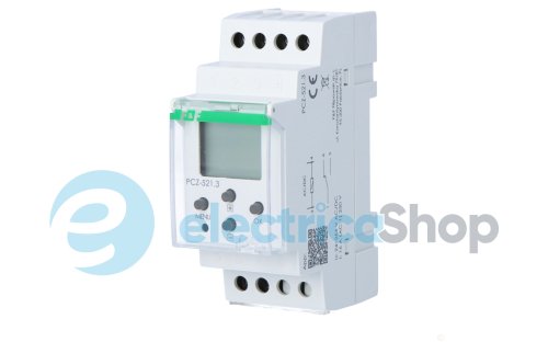 Таймер программируемый F&F PCZ-521.3 DIN 24-264V AC/DC 1ПК 16А (недельный одноканальный), NFC