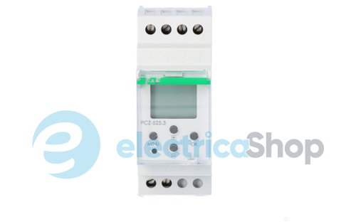 Таймер программируемый F&F PCZ-525.3 DIN 24-264V AC/DC 1ПК 16А (астрономический, ночной перерыв), NFC
