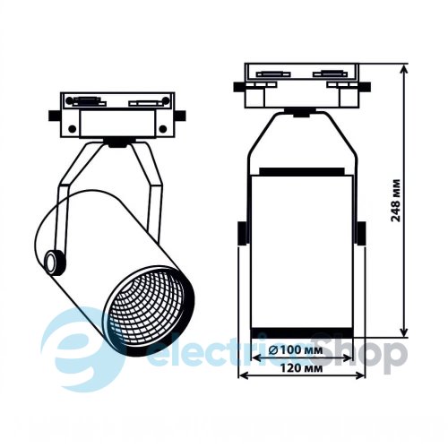 Трековий світильник Ultralight TRL220 20W білий LED 4000K 49535