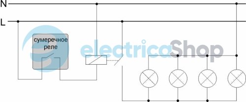 Сутінкове реле з герметичним зондом F&F DIN 220-230V/AC 1НВ 16А 2÷1000Lx