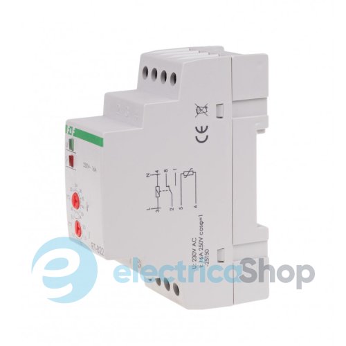 Регулятор температури RT-822 F&F DIN 1ПК 16А 230V/AC, від +30°C до +60°C