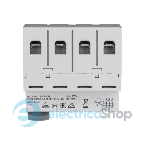 Дифреле (ПЗВ) 4п 25/0,03А RX3 Legrand 402062