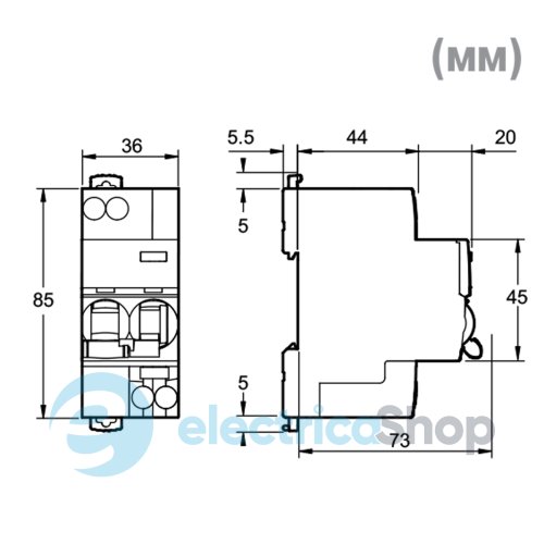 Дифавтомат IDPN VIGI 1+N C 16A/0,01A 6kA A Acti9 SE (A9D02616)